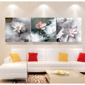 3 Panel Wall Art Oil Painting Lotus Painting Home Decoration Canvas Prints Pictures for Living Room Framed Art Mc-258
